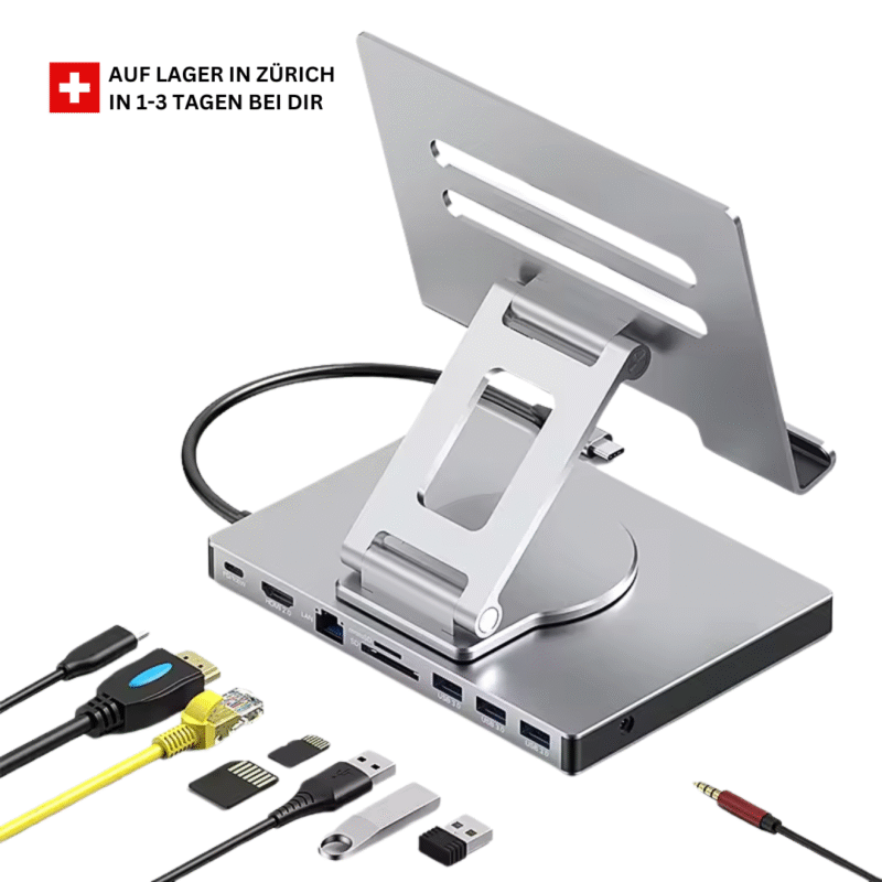 9-in-1 Tablet Ständer und Dockingstation